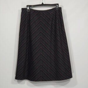 Ann Taylor Loft  Grey Wool Blend A-line Skirt  Women's 10
